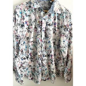 Robert Graham Bingham Woven Shirt Nocolor Honeycomb Men’s Long Sleeve Size XL